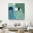 Teal and Sage II by Victoria Barnes on GIANT ART - pink  abstract abstract