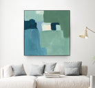 Teal and Sage II by Victoria Barnes on GIANT ART - pink  abstract abstract