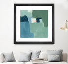 Teal and Sage II by Victoria Barnes on GIANT ART - pink  abstract abstract
