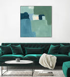 Teal and Sage II by Victoria Barnes on GIANT ART - pink  abstract abstract