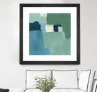 Teal and Sage II by Victoria Barnes on GIANT ART - pink  abstract abstract