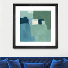 Teal and Sage II by Victoria Barnes on GIANT ART - pink  abstract abstract