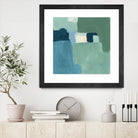 Teal and Sage II by Victoria Barnes on GIANT ART - pink  abstract abstract