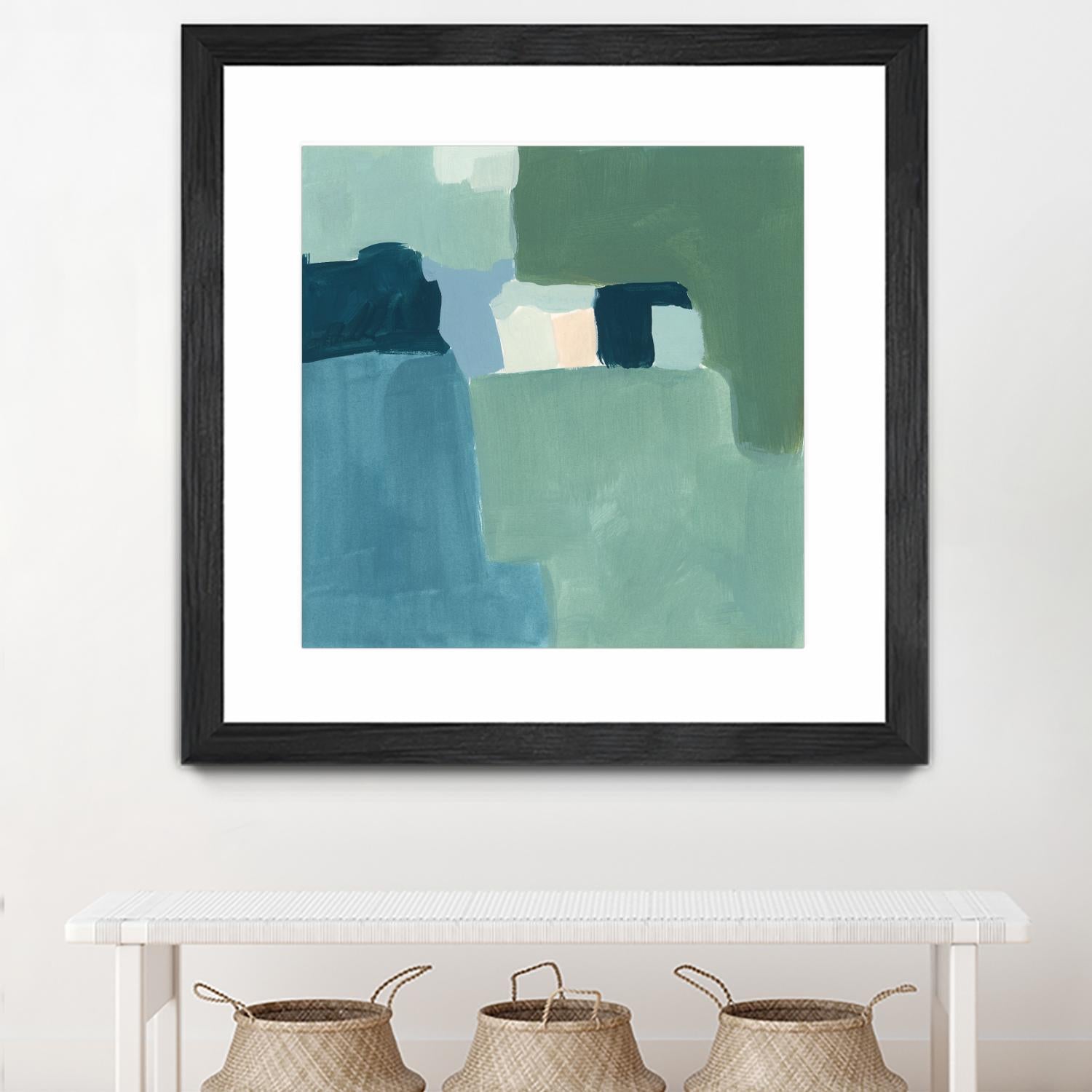 Teal and Sage II by Victoria Barnes on GIANT ART - pink  abstract abstract