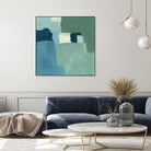 Teal and Sage II by Victoria Barnes on GIANT ART - pink  abstract abstract