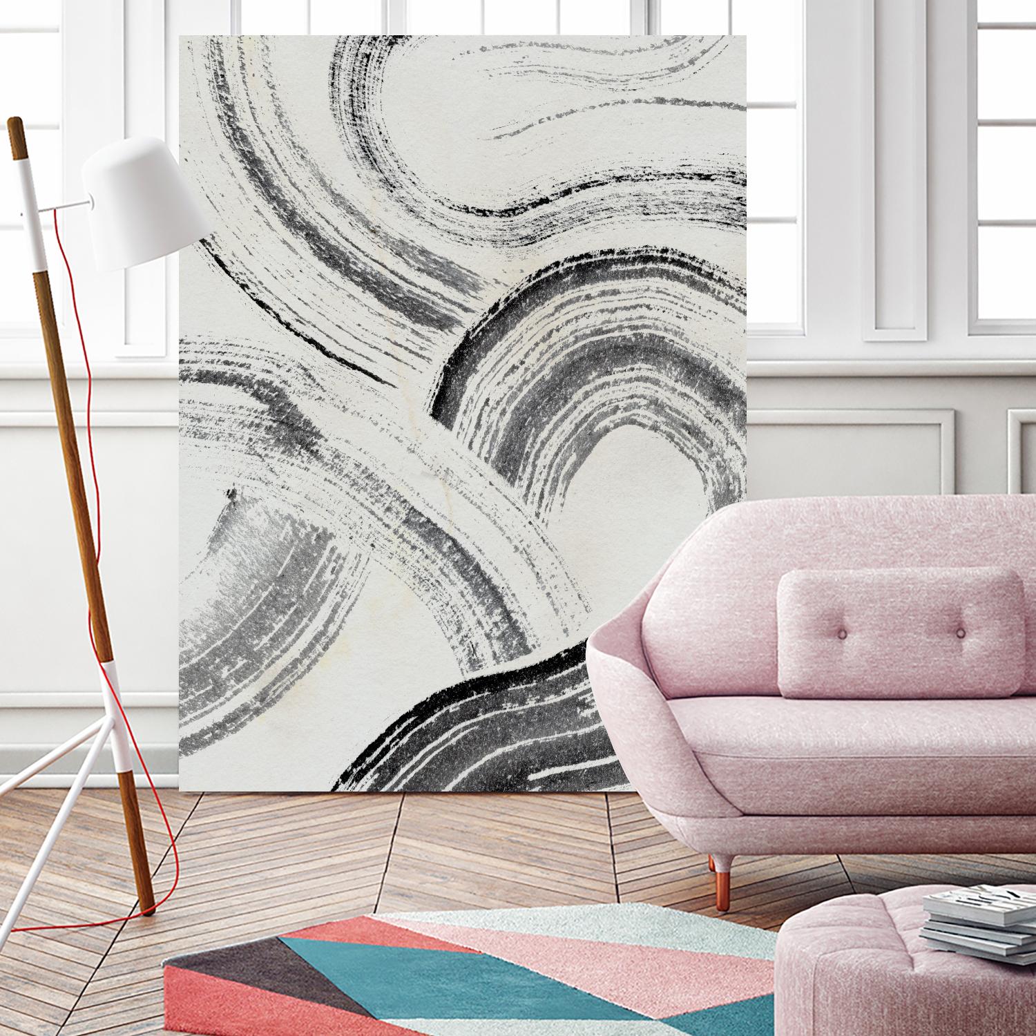 Zen Flow I by Jennifer Parker on GIANT ART - beige abstract abstract
