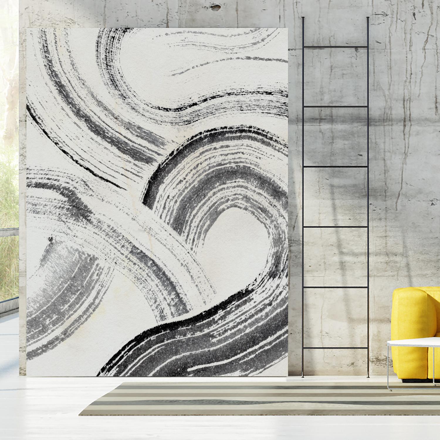 Zen Flow I by Jennifer Parker on GIANT ART - beige abstract abstract