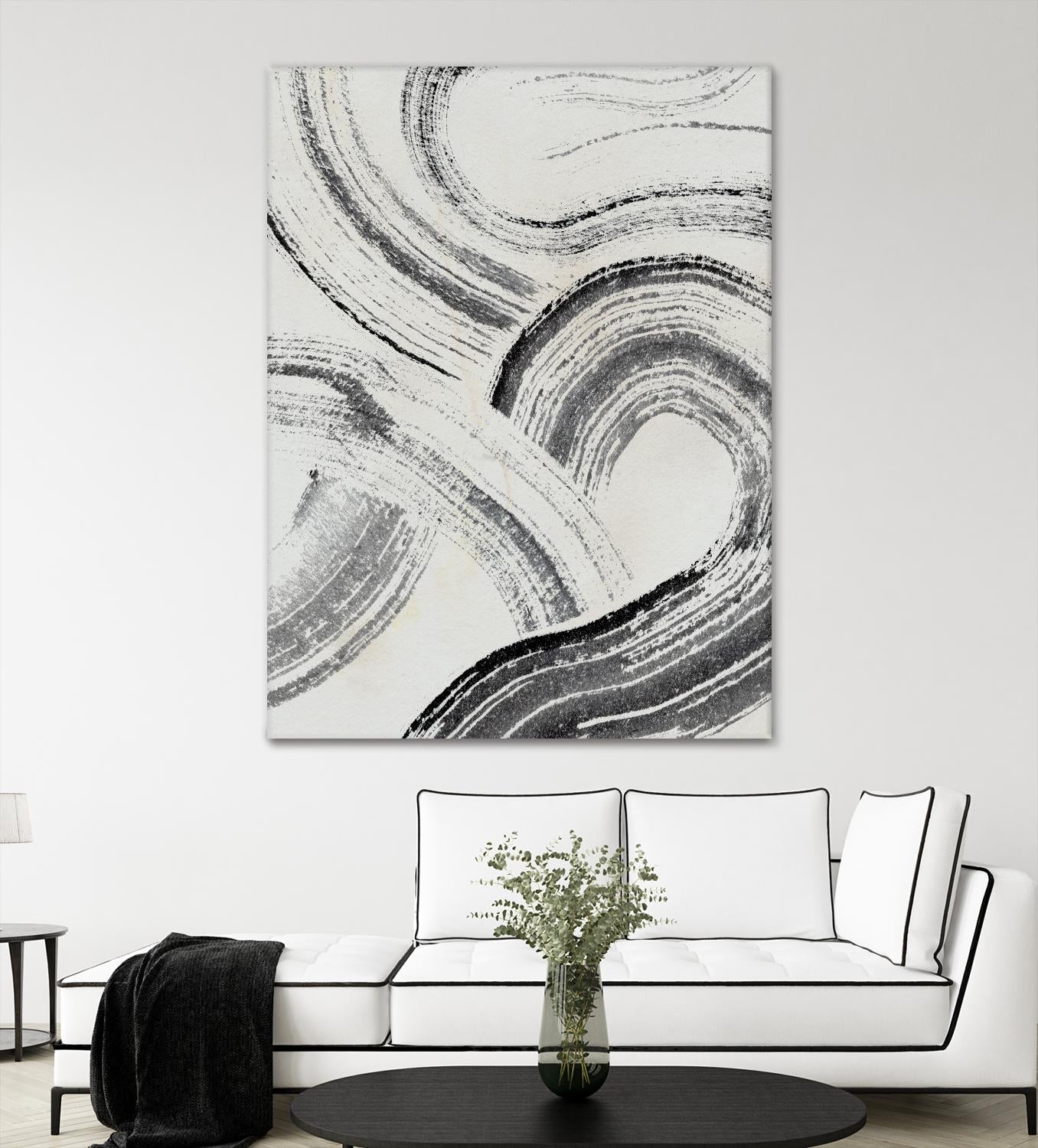 Zen Flow I by Jennifer Parker on GIANT ART - beige abstract abstract