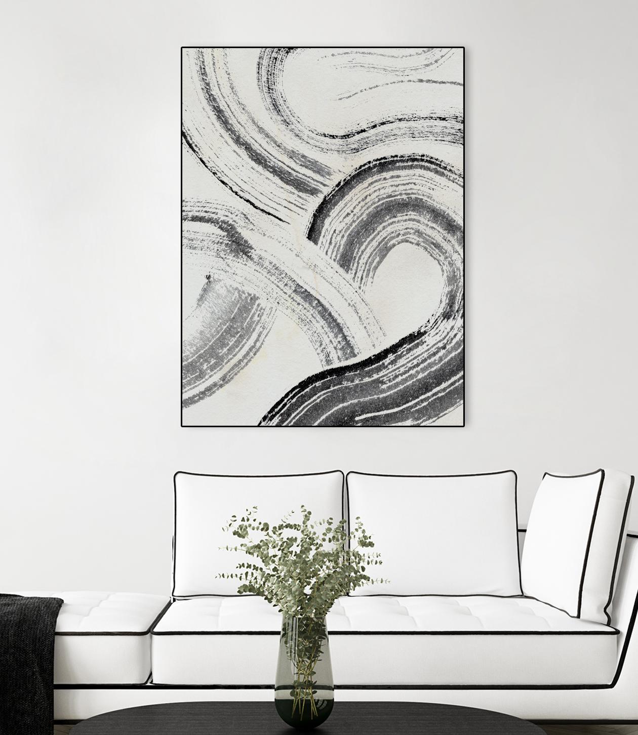 Zen Flow I by Jennifer Parker on GIANT ART - beige abstract abstract