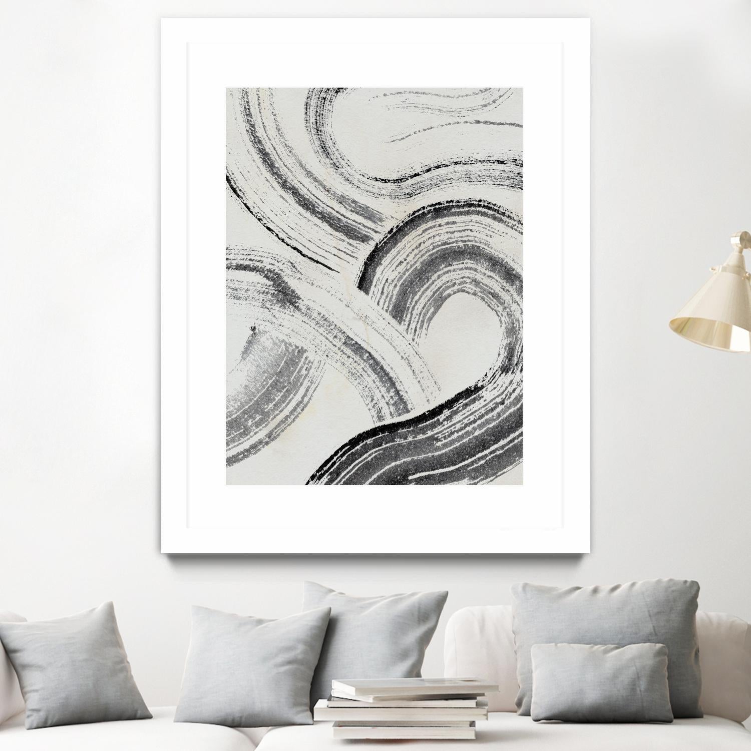 Zen Flow I by Jennifer Parker on GIANT ART - beige abstract abstract