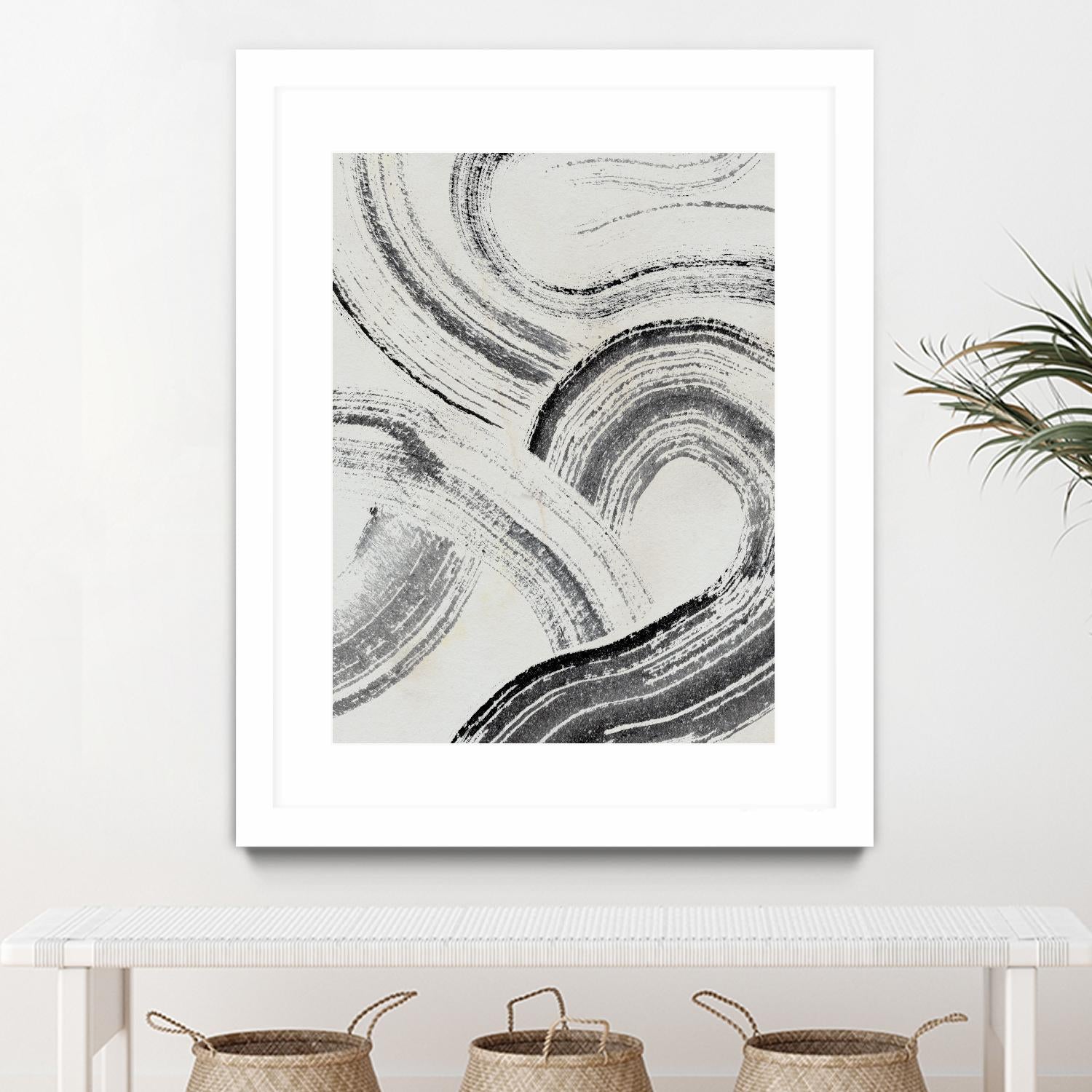 Zen Flow I by Jennifer Parker on GIANT ART - beige abstract abstract