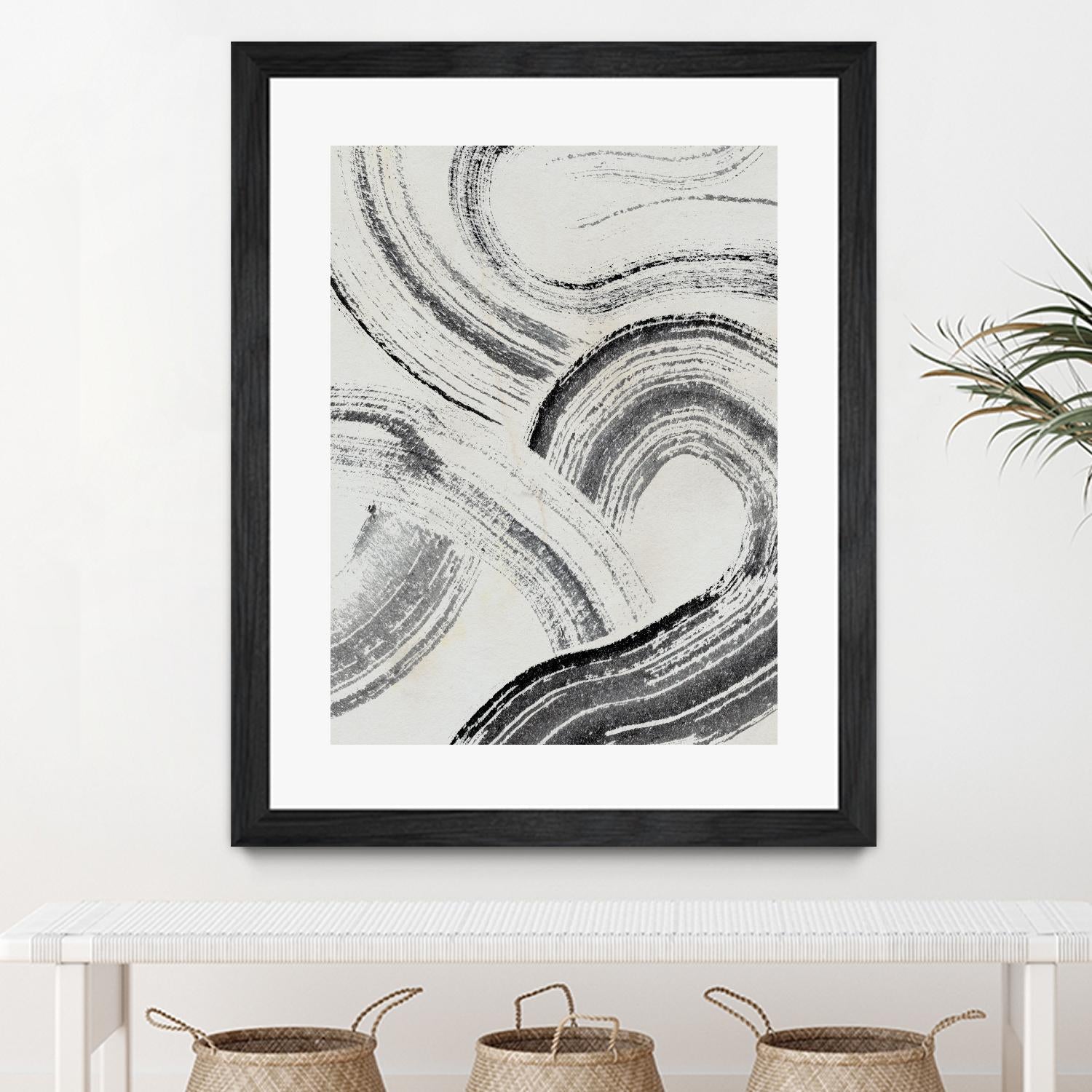 Zen Flow I by Jennifer Parker on GIANT ART - beige abstract abstract