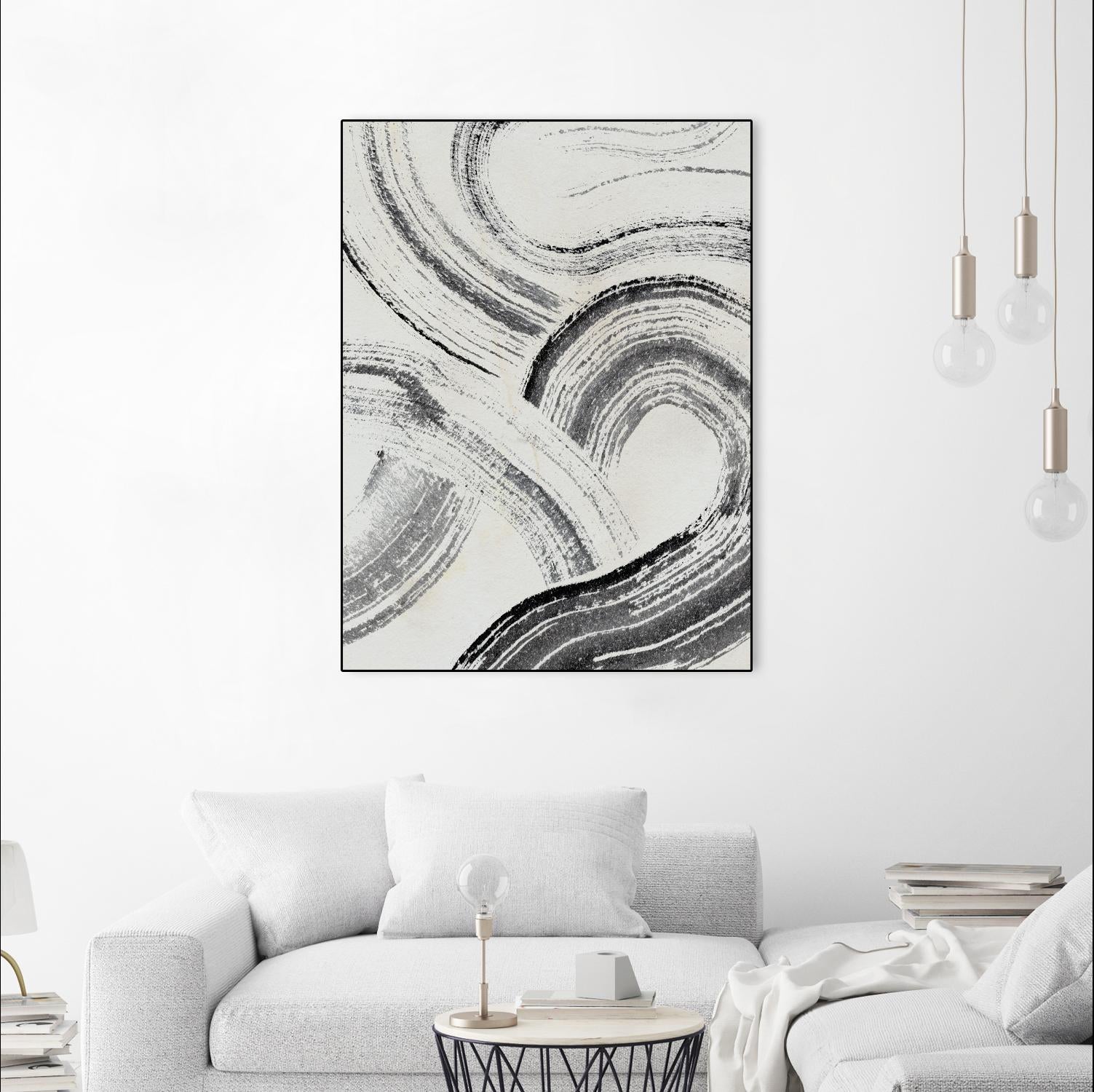 Zen Flow I by Jennifer Parker on GIANT ART - beige abstract abstract