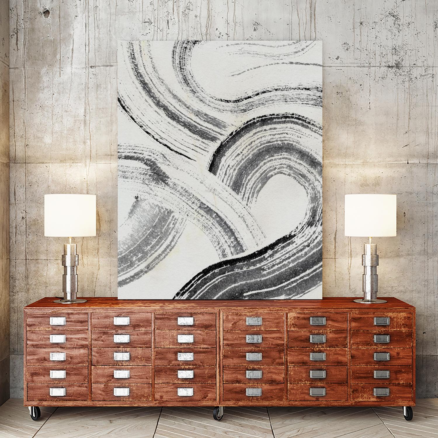 Zen Flow I by Jennifer Parker on GIANT ART - beige abstract abstract