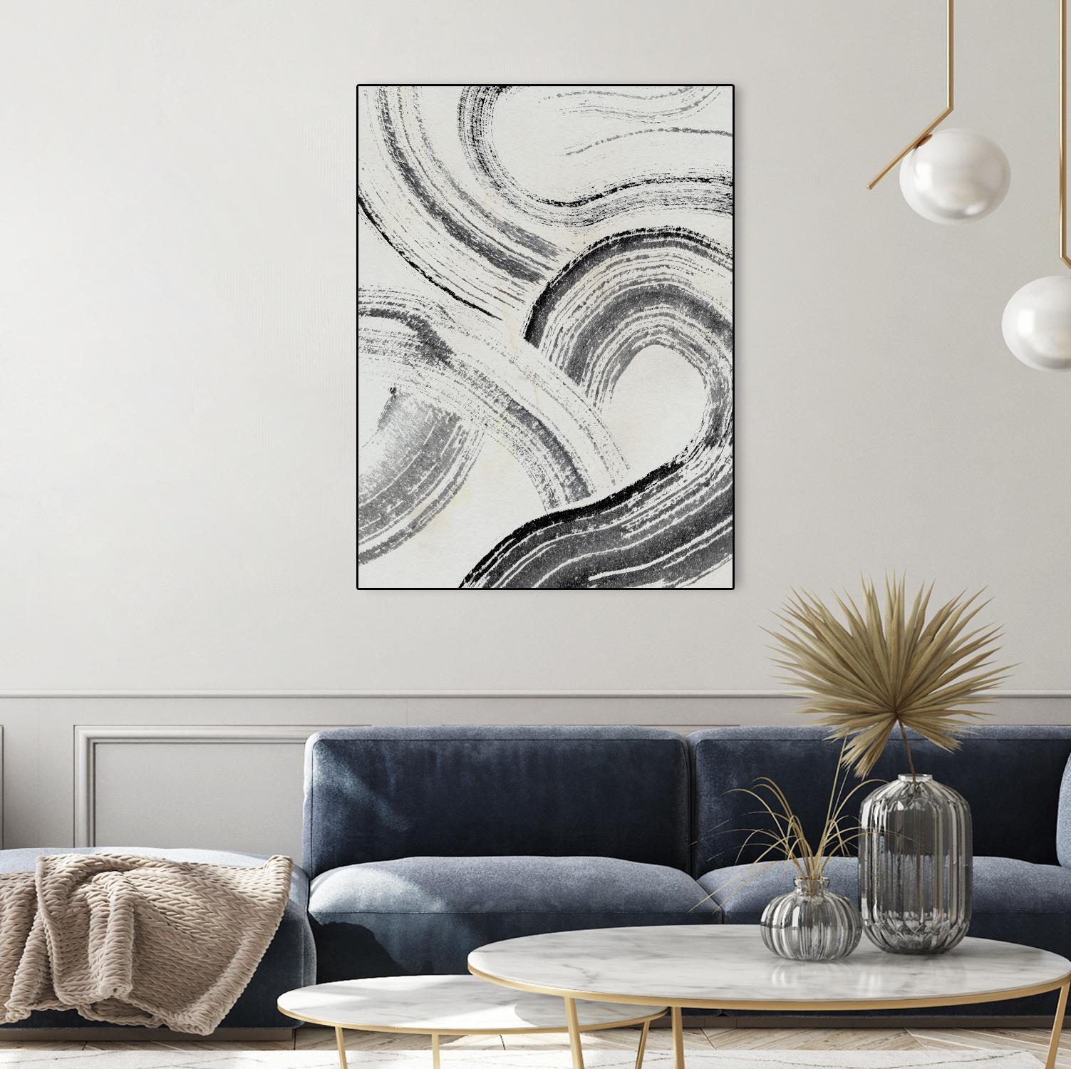 Zen Flow I by Jennifer Parker on GIANT ART - beige abstract abstract
