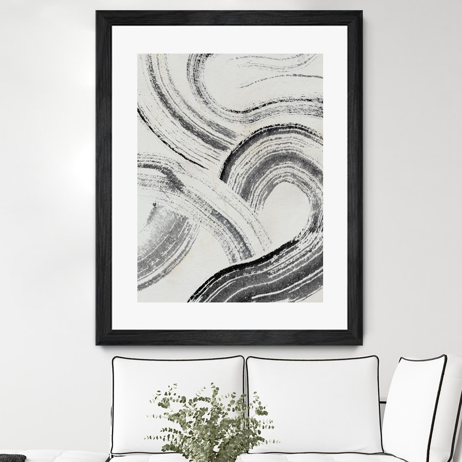 Zen Flow I by Jennifer Parker on GIANT ART - beige abstract abstract