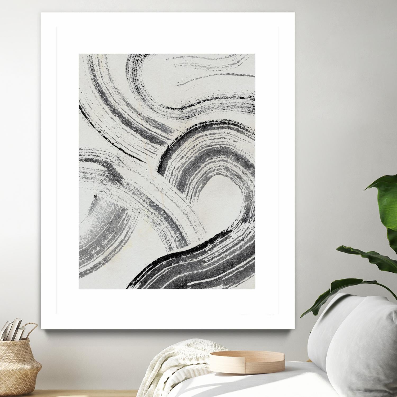 Zen Flow I by Jennifer Parker on GIANT ART - beige abstract abstract