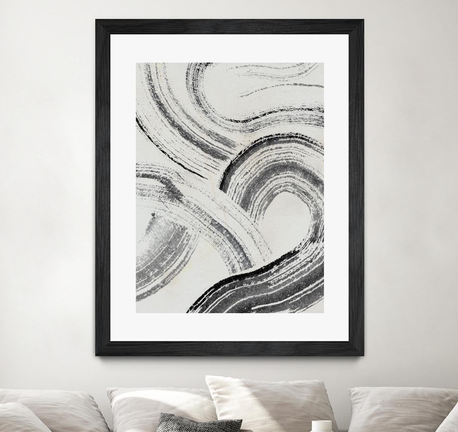 Zen Flow I by Jennifer Parker on GIANT ART - beige abstract abstract