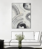 Zen Flow II by Jennifer Parker on GIANT ART - beige black & white abstract