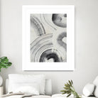 Zen Flow II by Jennifer Parker on GIANT ART - beige black & white abstract
