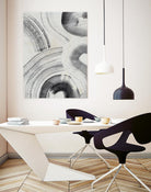 Zen Flow II by Jennifer Parker on GIANT ART - beige black & white abstract