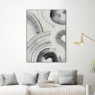 Zen Flow II by Jennifer Parker on GIANT ART - beige black & white abstract