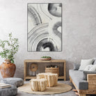 Zen Flow II by Jennifer Parker on GIANT ART - beige black & white abstract