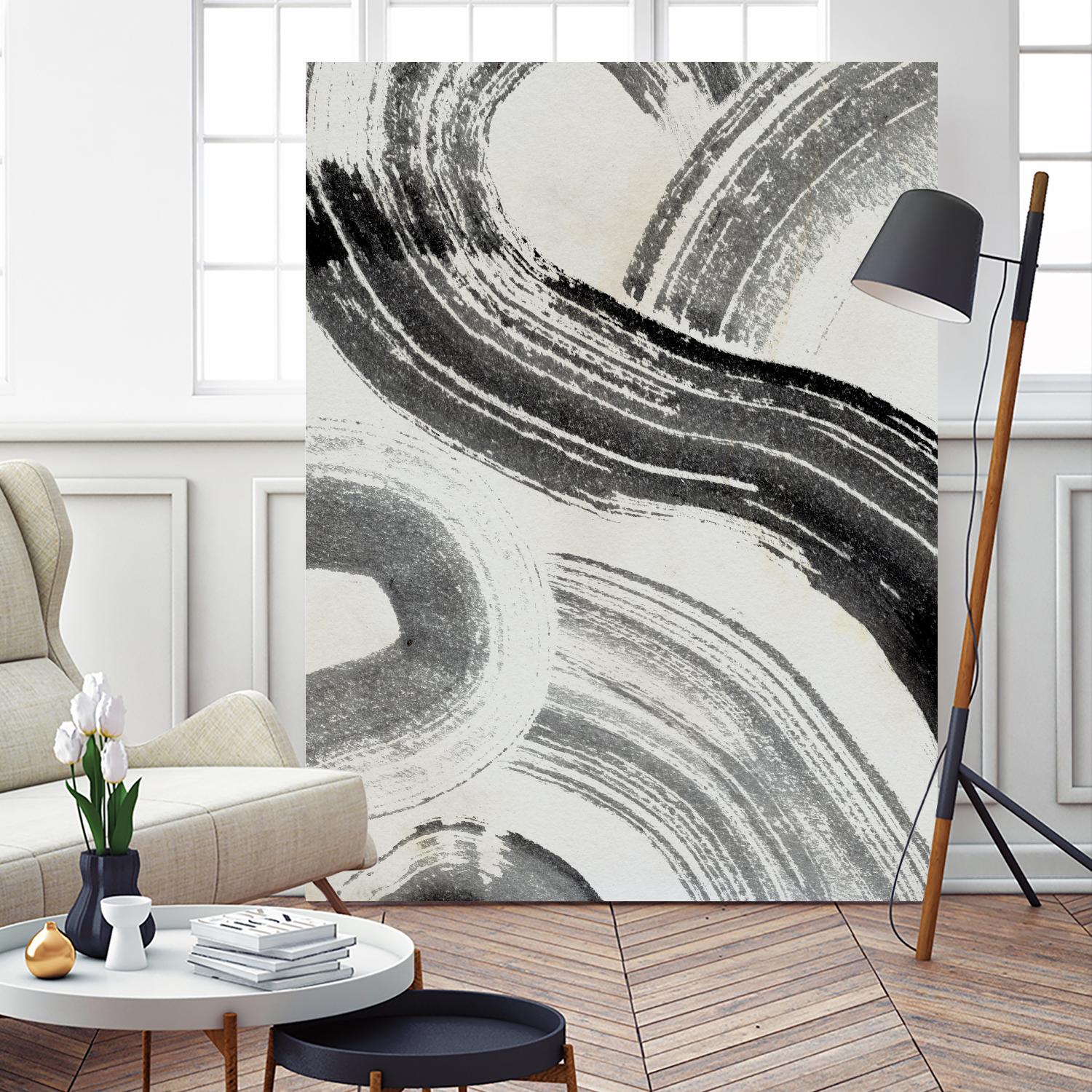 Zen Flow III by Jennifer Parker on GIANT ART - beige abstract abstract