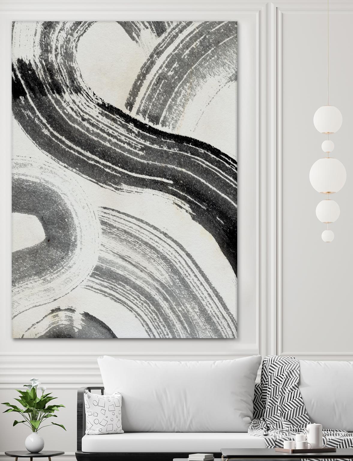 Zen Flow III by Jennifer Parker on GIANT ART - beige abstract abstract