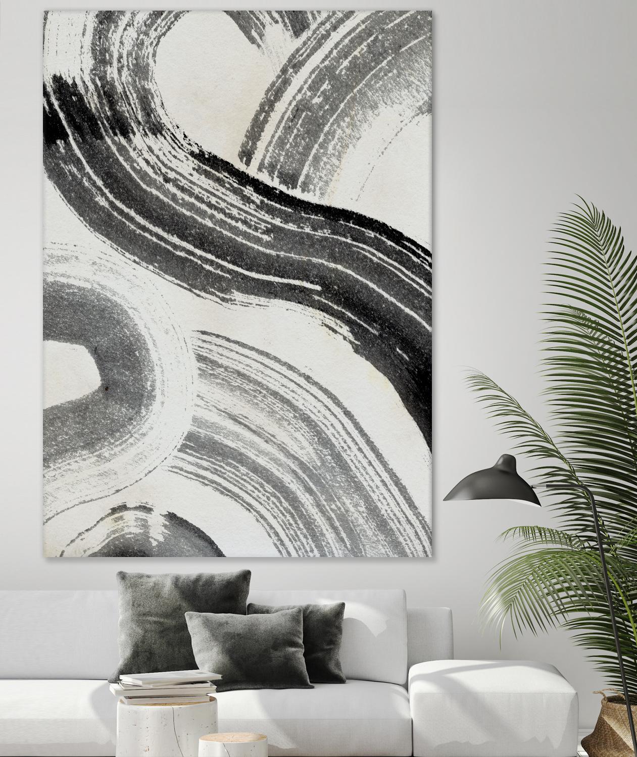 Zen Flow III by Jennifer Parker on GIANT ART - beige abstract abstract