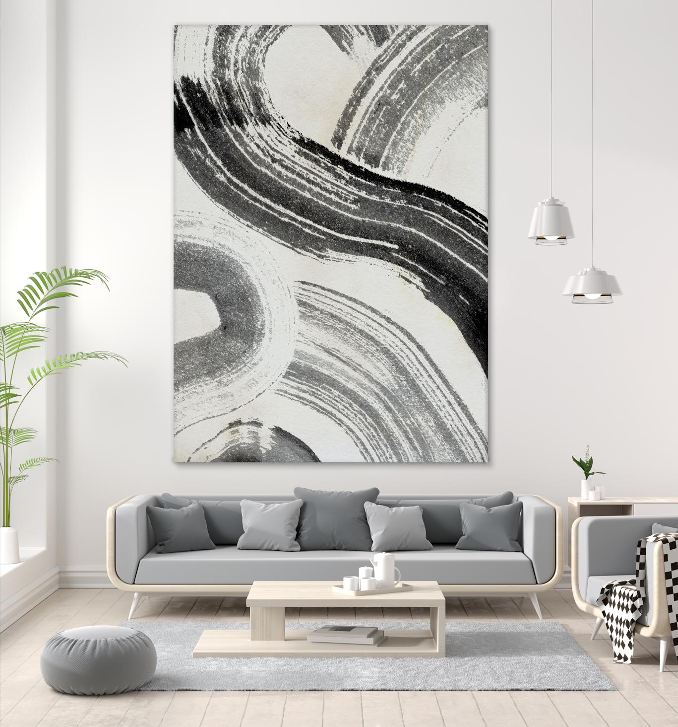 Zen Flow III by Jennifer Parker on GIANT ART - beige abstract abstract
