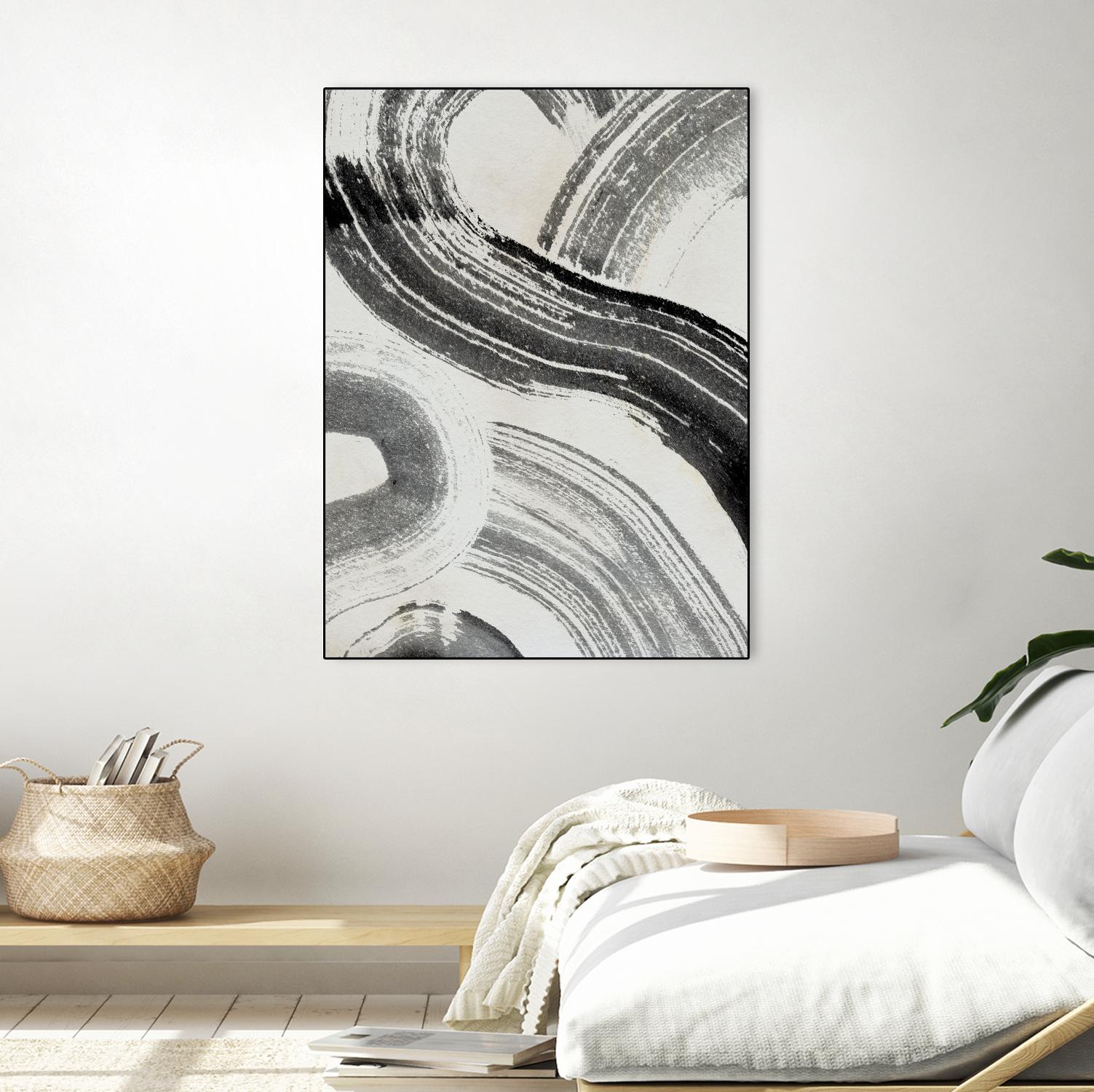 Zen Flow III by Jennifer Parker on GIANT ART - beige abstract abstract