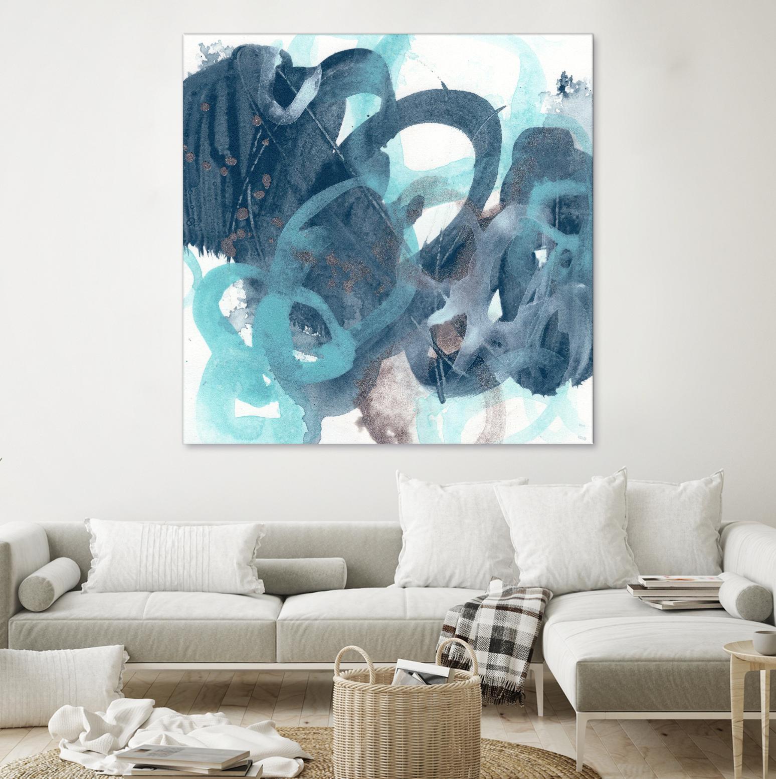 Blue Byte I by June Vess on GIANT ART - blue abstract abstract