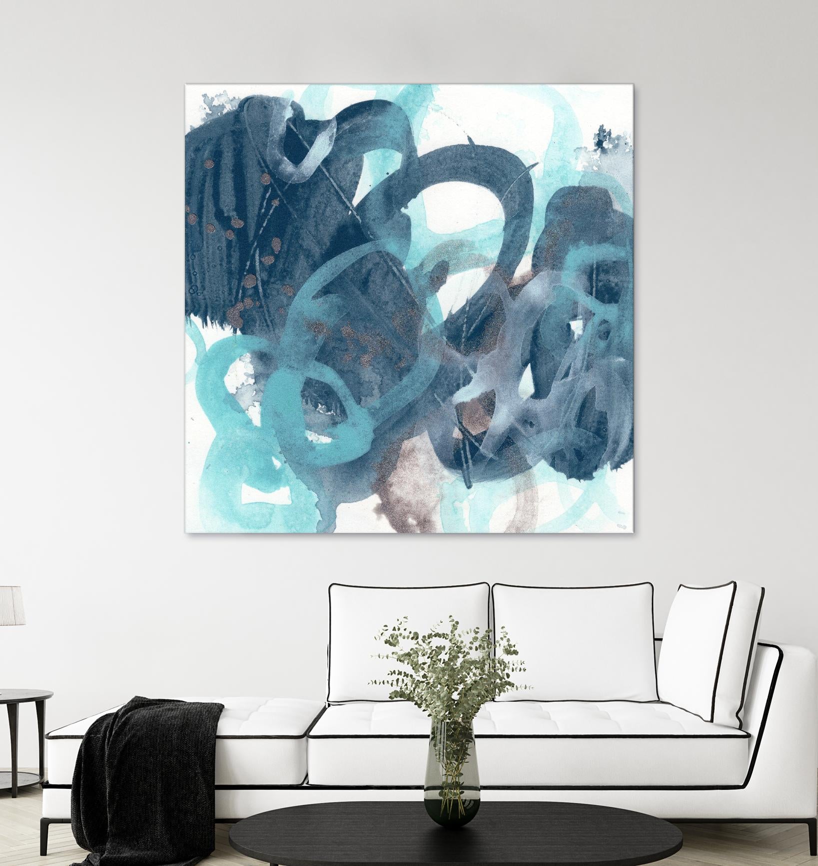 Blue Byte I by June Vess on GIANT ART - blue abstract abstract