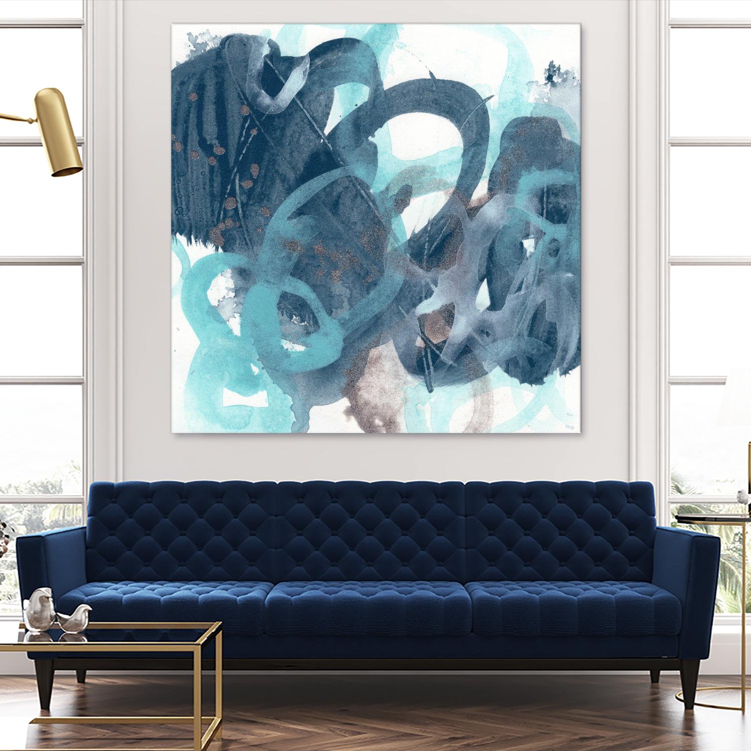 Blue Byte I by June Vess on GIANT ART - blue abstract abstract