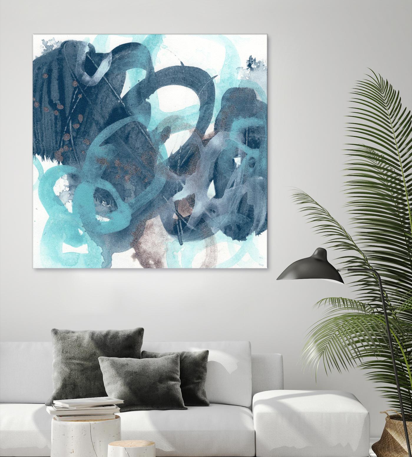 Blue Byte I by June Vess on GIANT ART - blue abstract abstract
