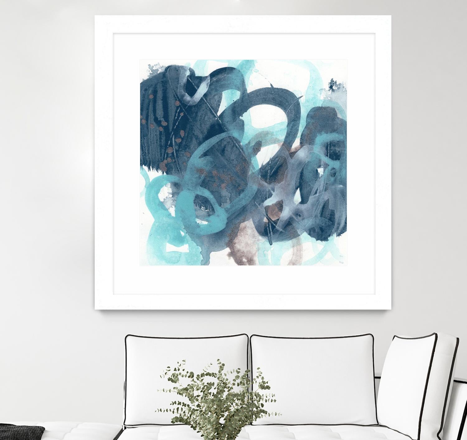 Blue Byte I by June Vess on GIANT ART - blue abstract abstract