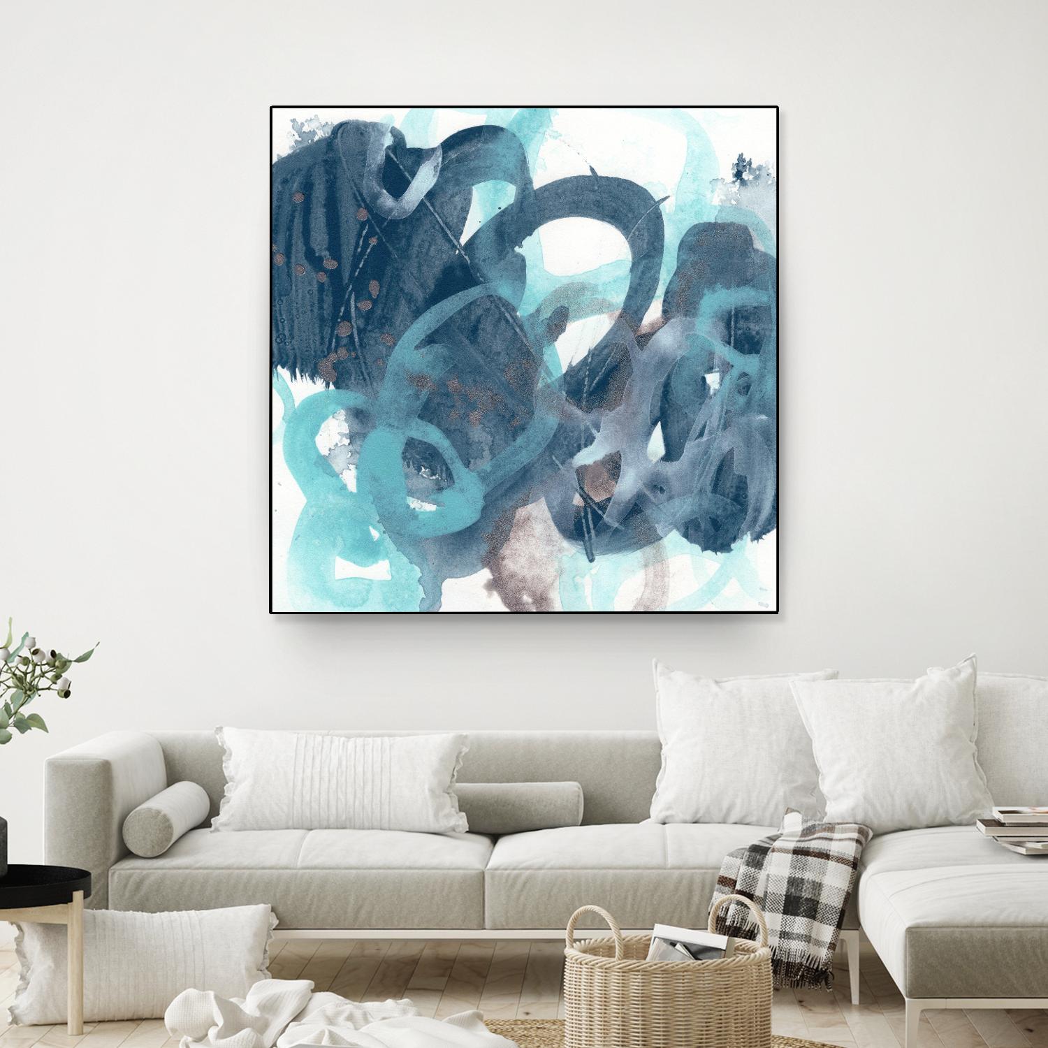 Blue Byte I by June Vess on GIANT ART - blue abstract abstract
