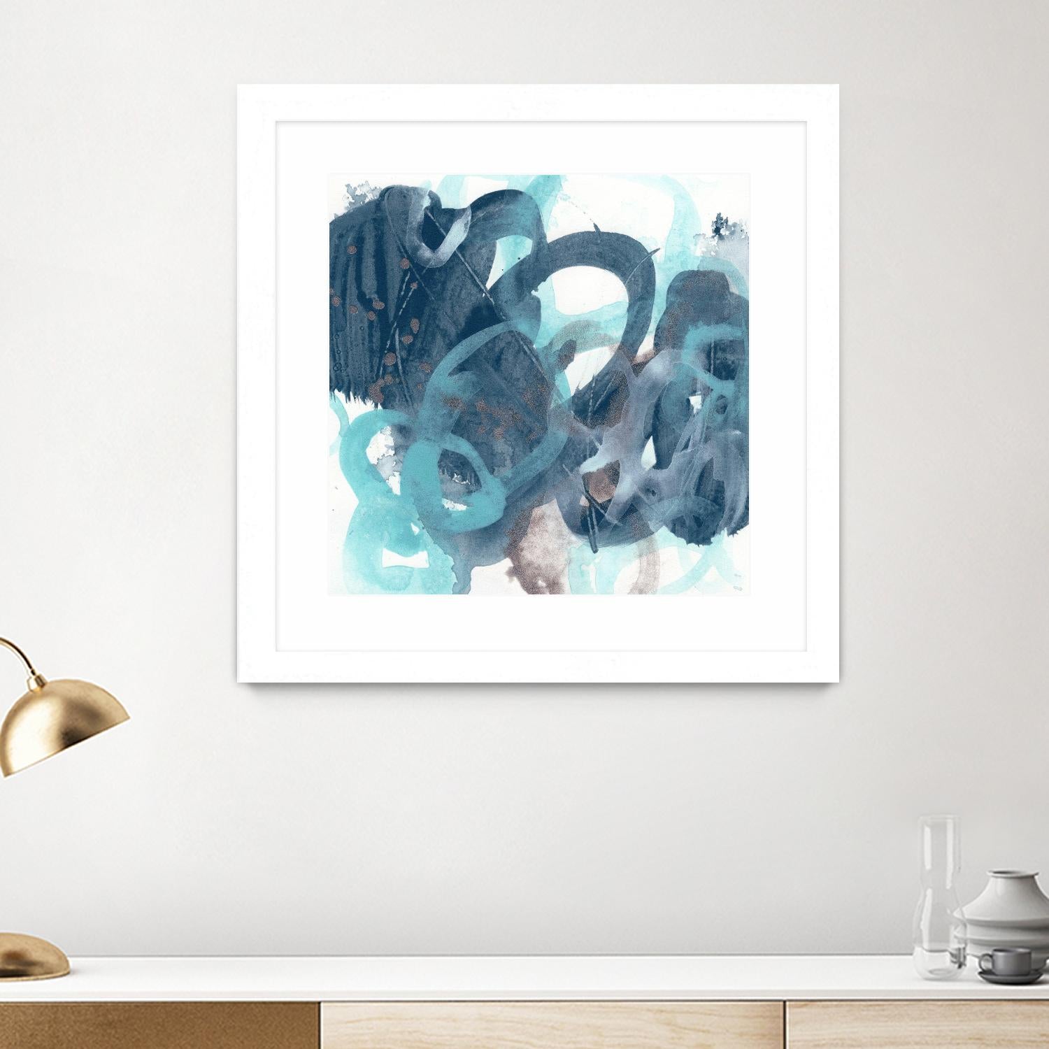 Blue Byte I by June Vess on GIANT ART - blue abstract abstract