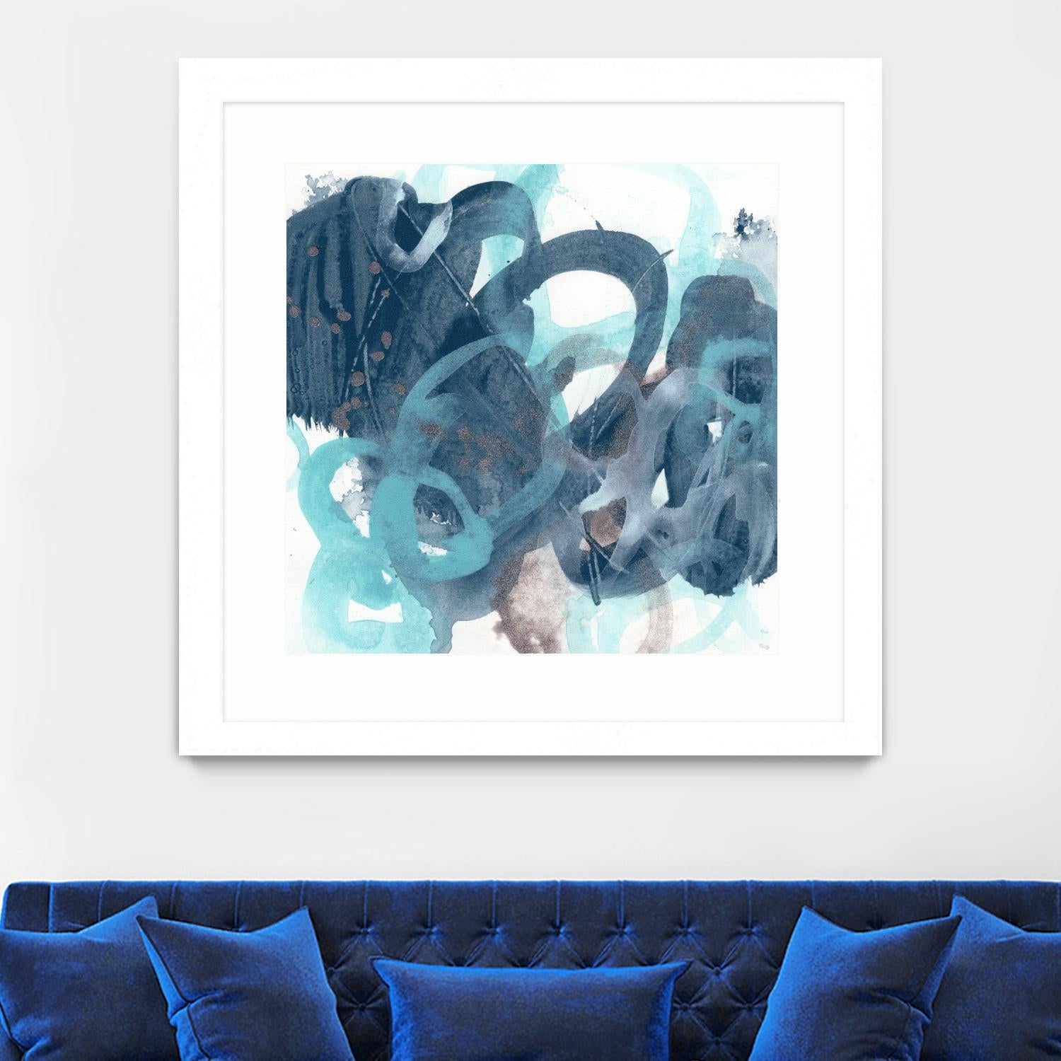 Blue Byte I by June Vess on GIANT ART - blue abstract abstract