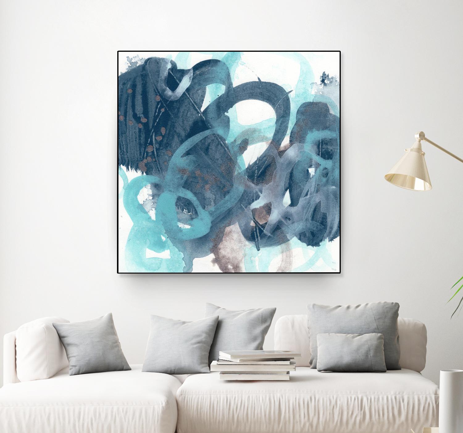 Blue Byte I by June Vess on GIANT ART - blue abstract abstract
