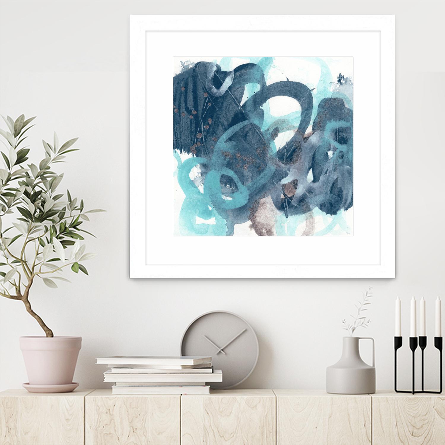 Blue Byte I by June Vess on GIANT ART - blue abstract abstract