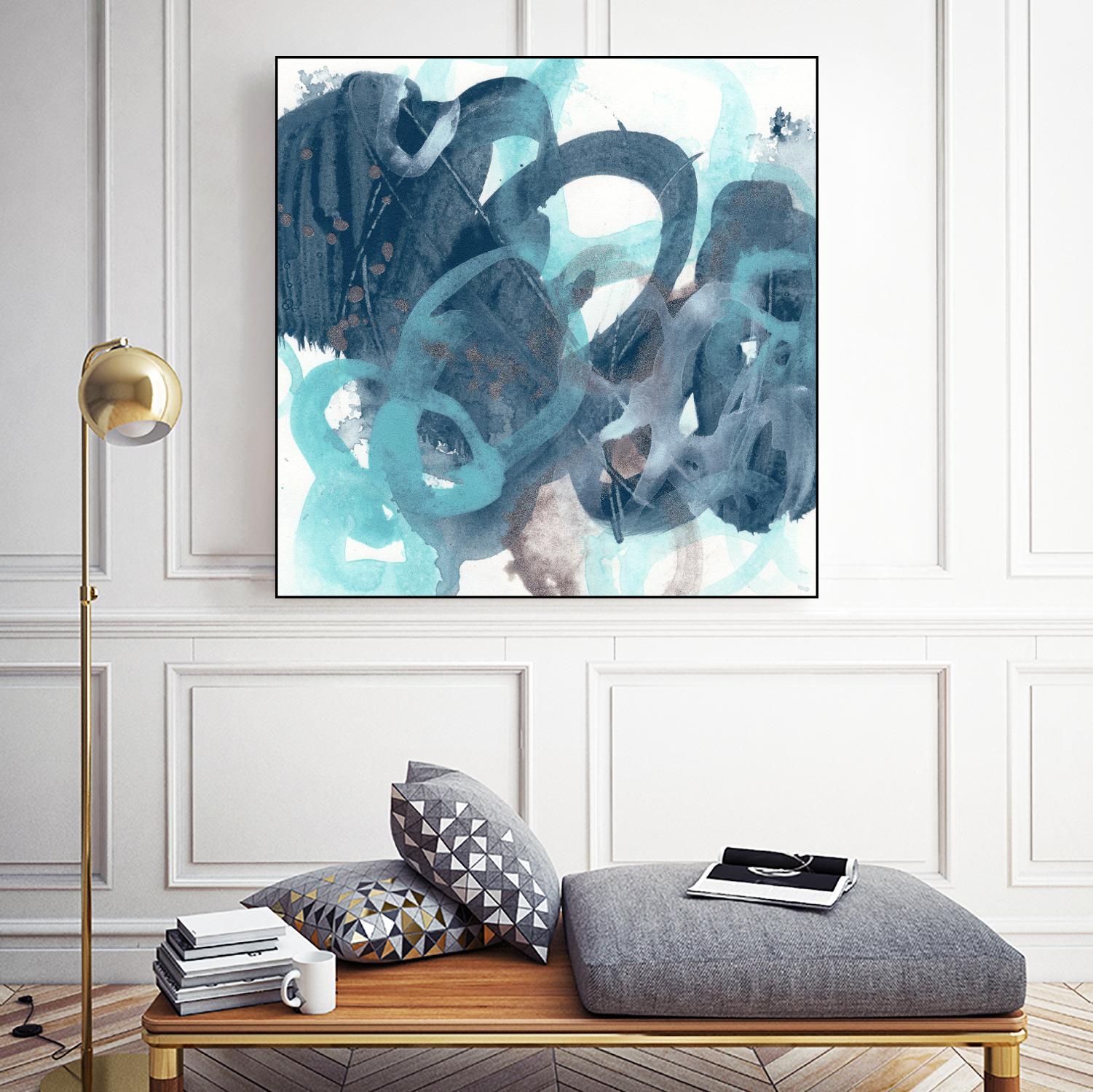 Blue Byte I by June Vess on GIANT ART - blue abstract abstract