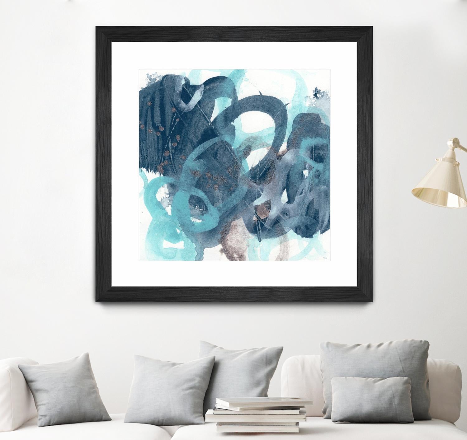 Blue Byte I by June Vess on GIANT ART - blue abstract abstract