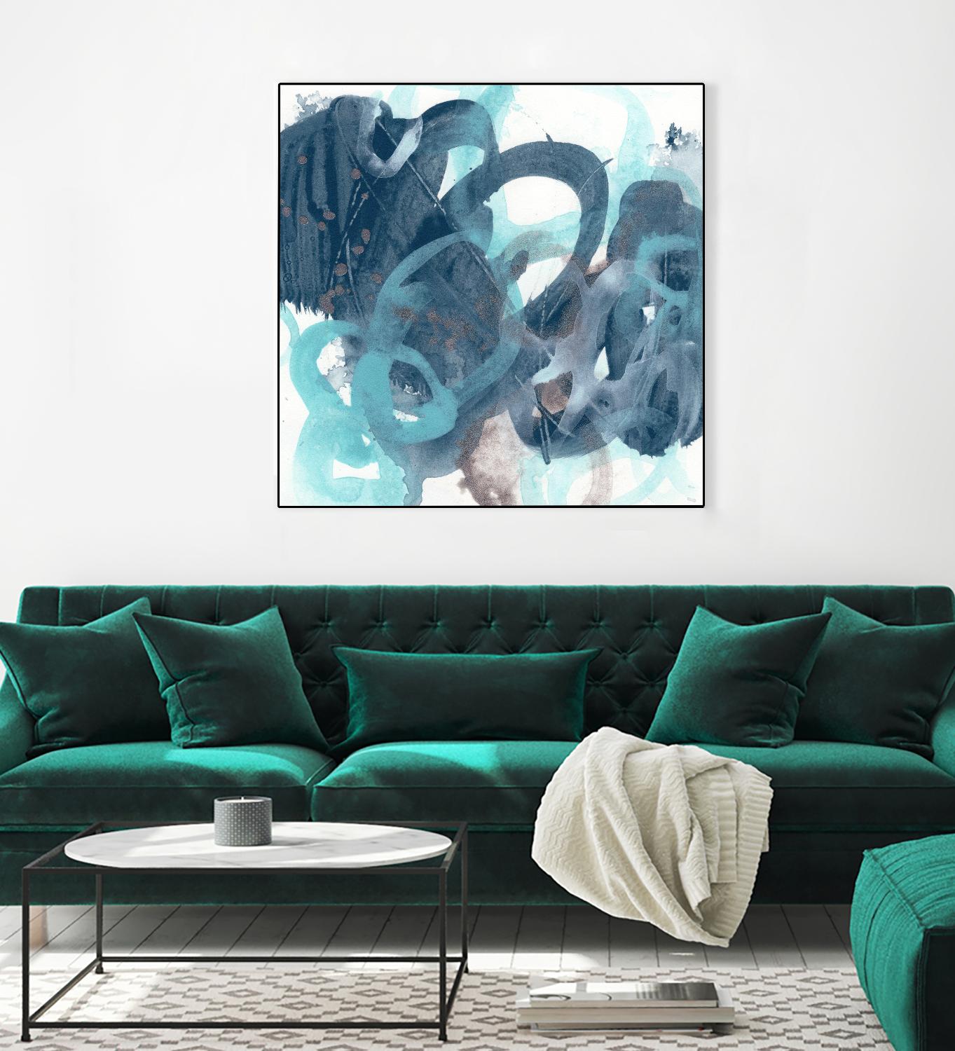 Blue Byte I by June Vess on GIANT ART - blue abstract abstract
