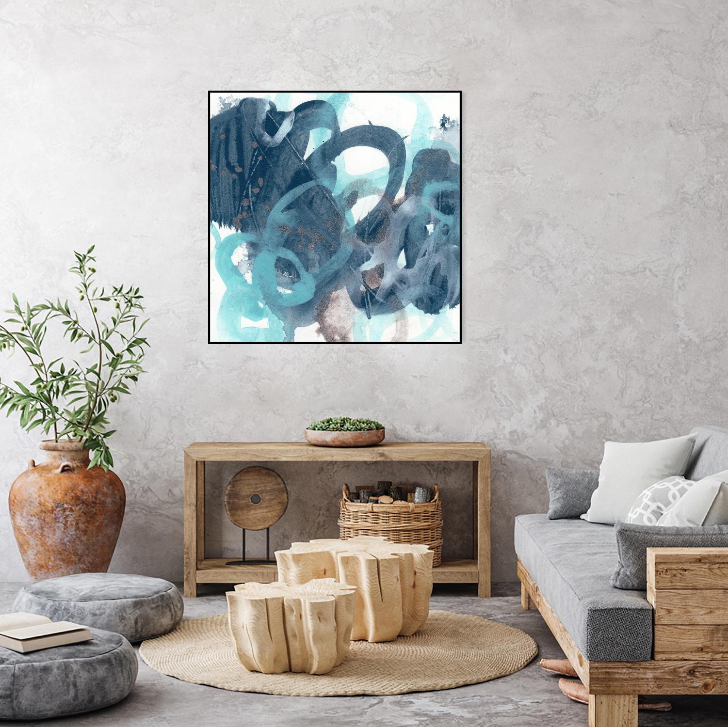 Blue Byte I by June Vess on GIANT ART - blue abstract abstract