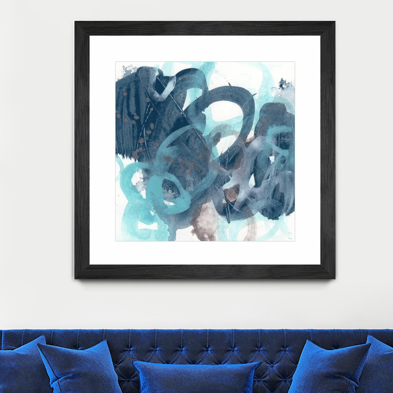 Blue Byte I by June Vess on GIANT ART - blue abstract abstract