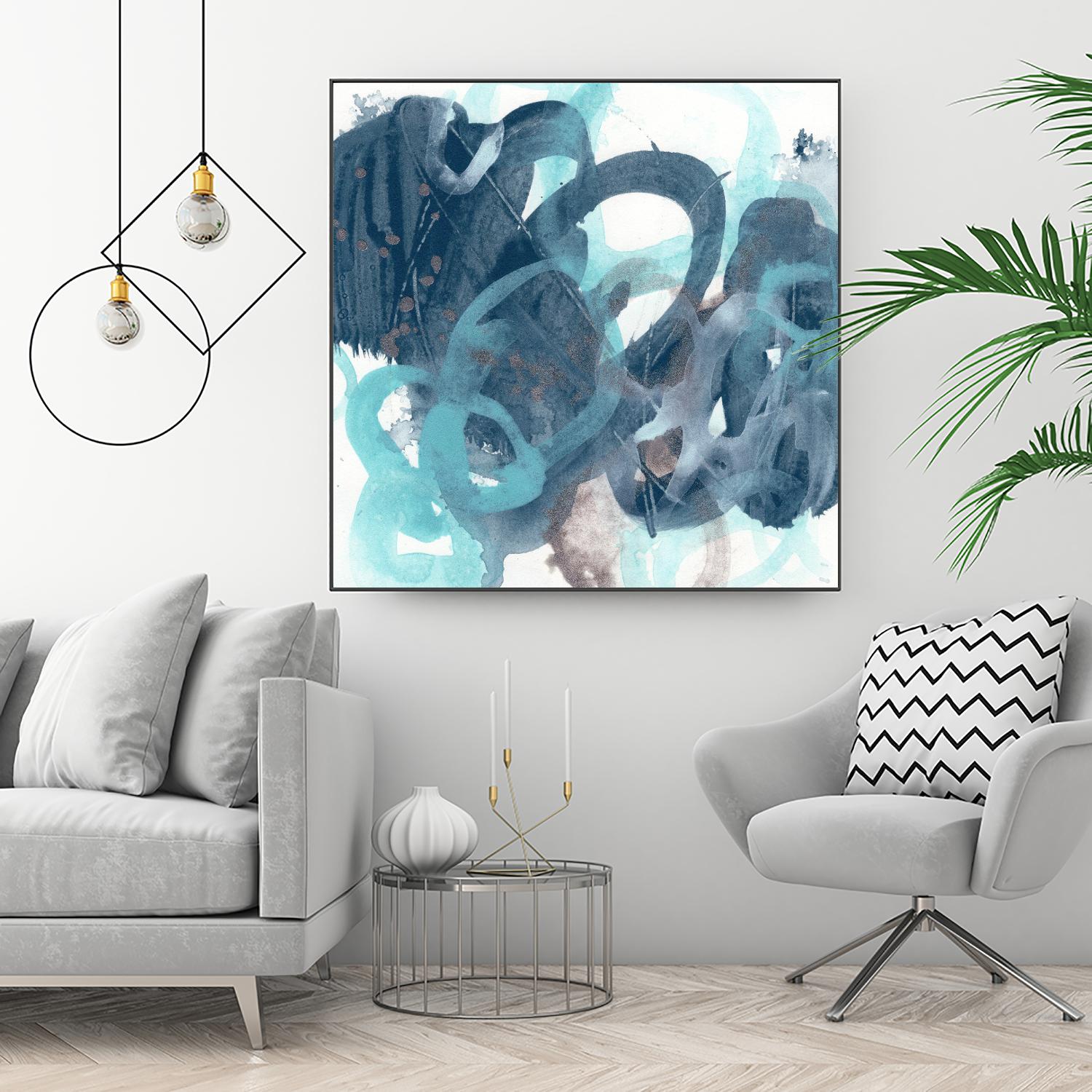 Blue Byte I by June Vess on GIANT ART - blue abstract abstract