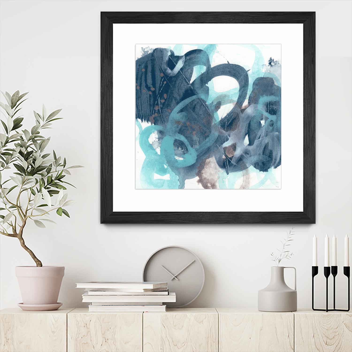 Blue Byte I by June Vess on GIANT ART - blue abstract abstract