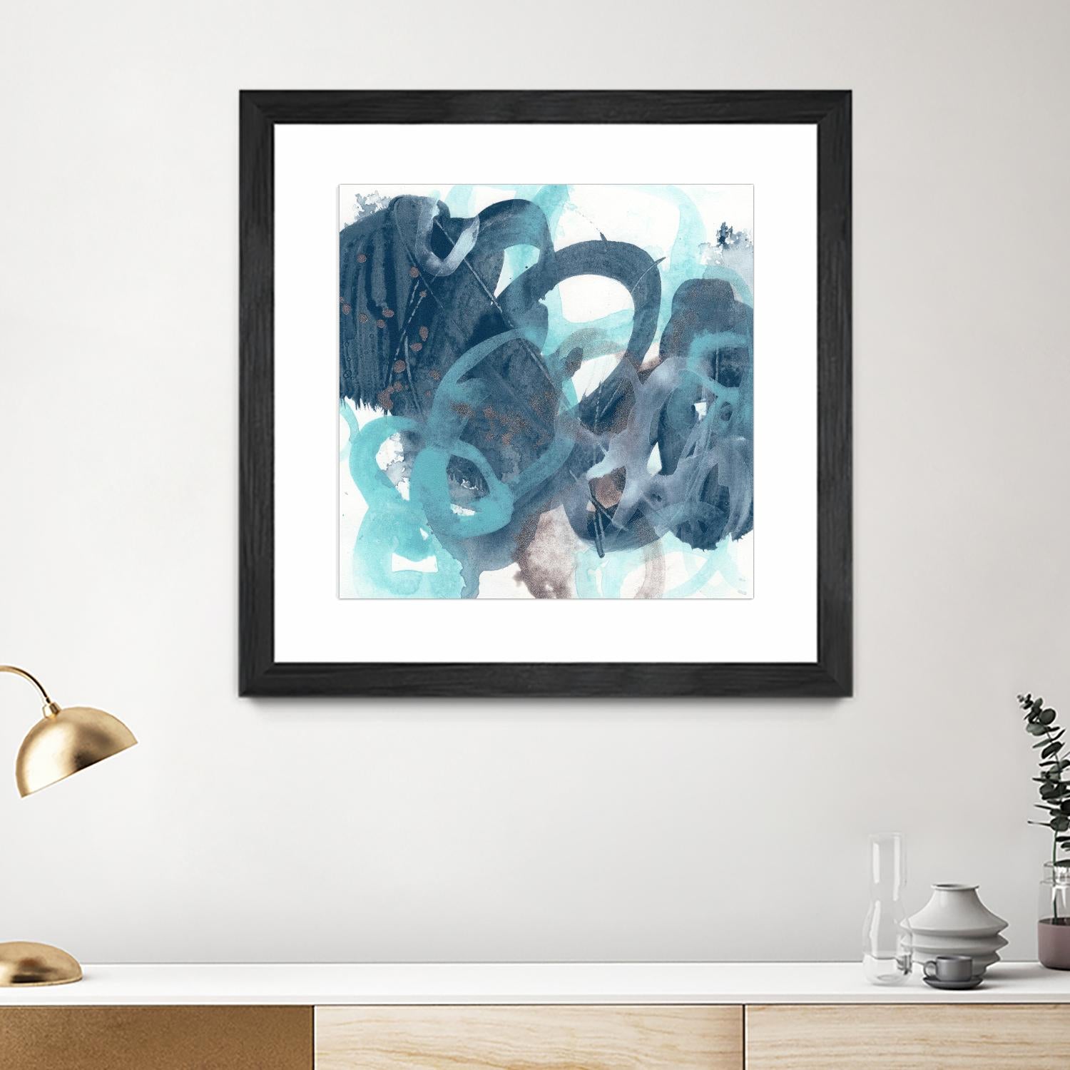 Blue Byte I by June Vess on GIANT ART - blue abstract abstract